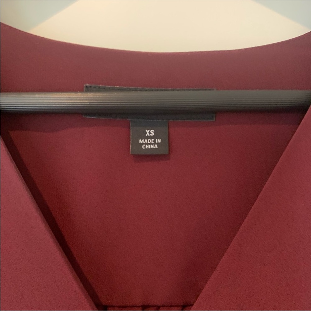 INC International Concepts Black and Burgundy Blouses Size XS Bundle of TWO - Picture 3 of 6